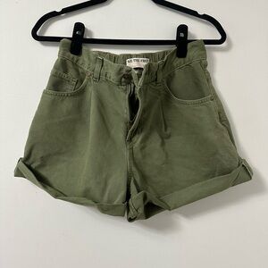 We The Free Forest Green High Waist Shorts